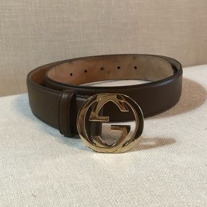 Gucci Brown Leather Belt